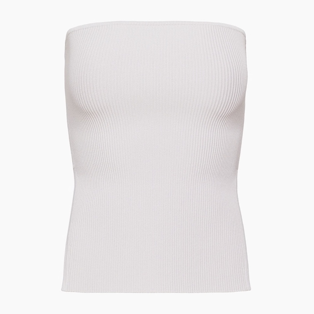 Aritzia Babaton Sculpt Knit Savvy Tube Top - Iced Lavender ribbed strapless tank